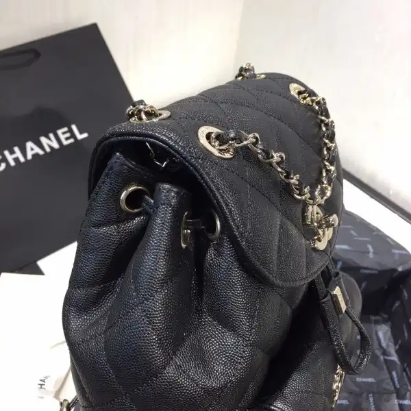 CHANEL BACKPACK IN CAVIAR WITH GOLD HARDWARE