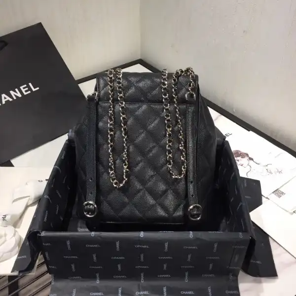 CHANEL BACKPACK IN CAVIAR WITH GOLD HARDWARE