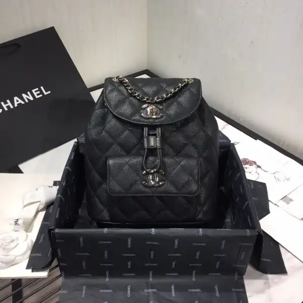 CHANEL BACKPACK IN CAVIAR WITH GOLD HARDWARE