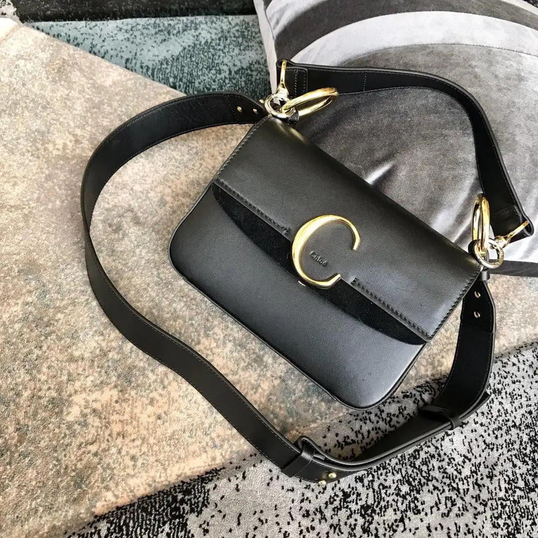 CHLOÉ SMALL C DOUBLE CARRY BAG