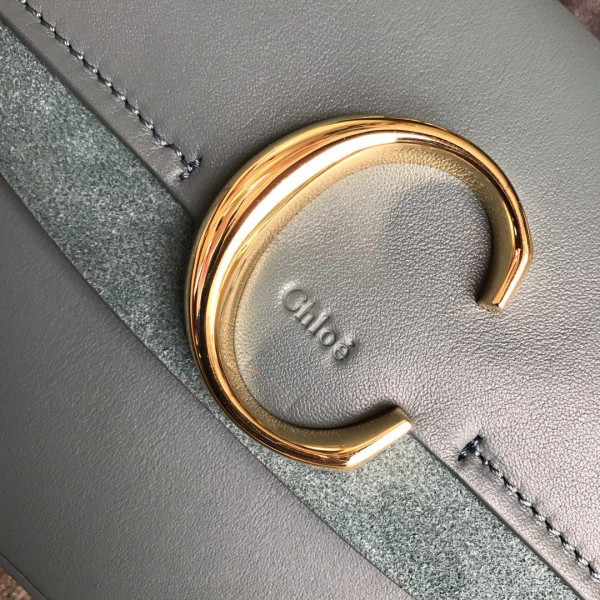 HOT SALE CHLOÉ SMALL C DOUBLE CARRY BAG