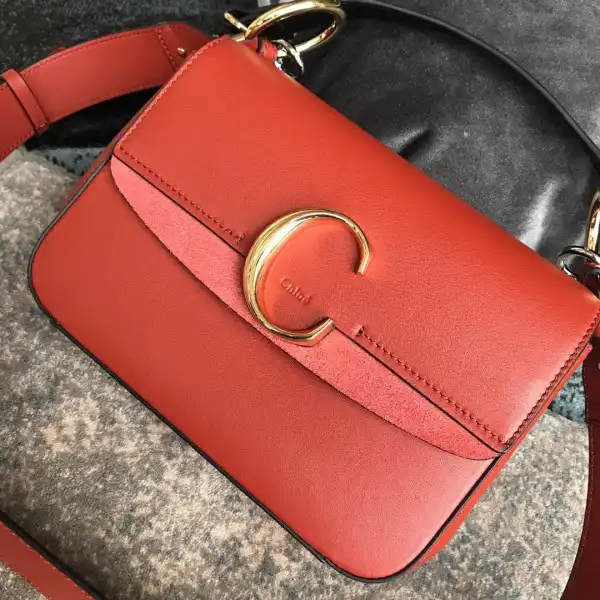 CHLOÉ SMALL C DOUBLE CARRY BAG