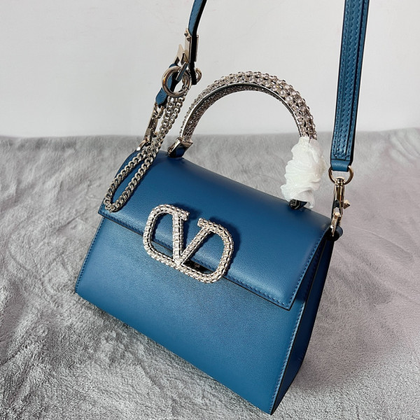 HOT SALE VALENTINO SMALL VSLING GRAINY CALFSKIN HANDBAG