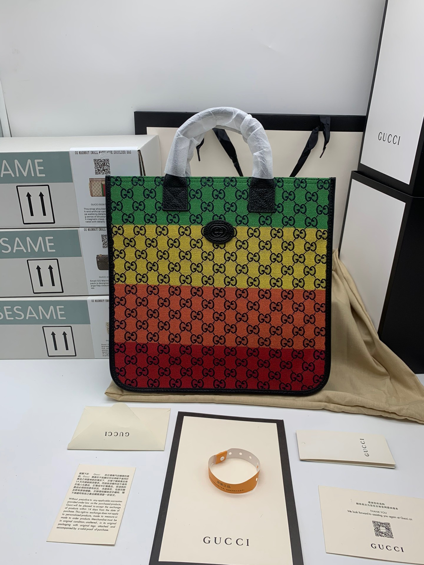 HOT SALE Gucci Children's GG Multicolor tote bag