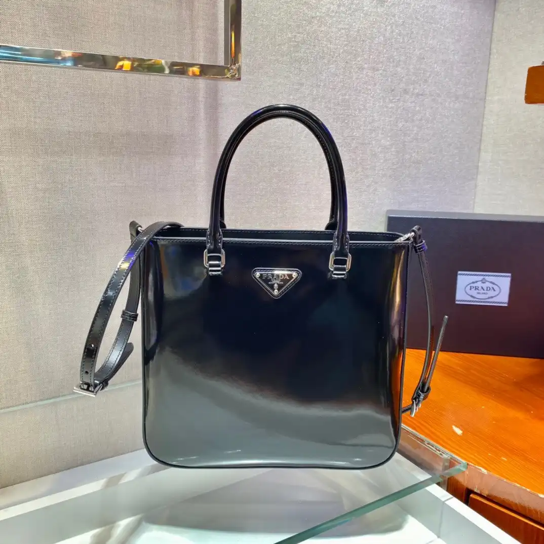 REP PRADA LARGE brushed leather tote