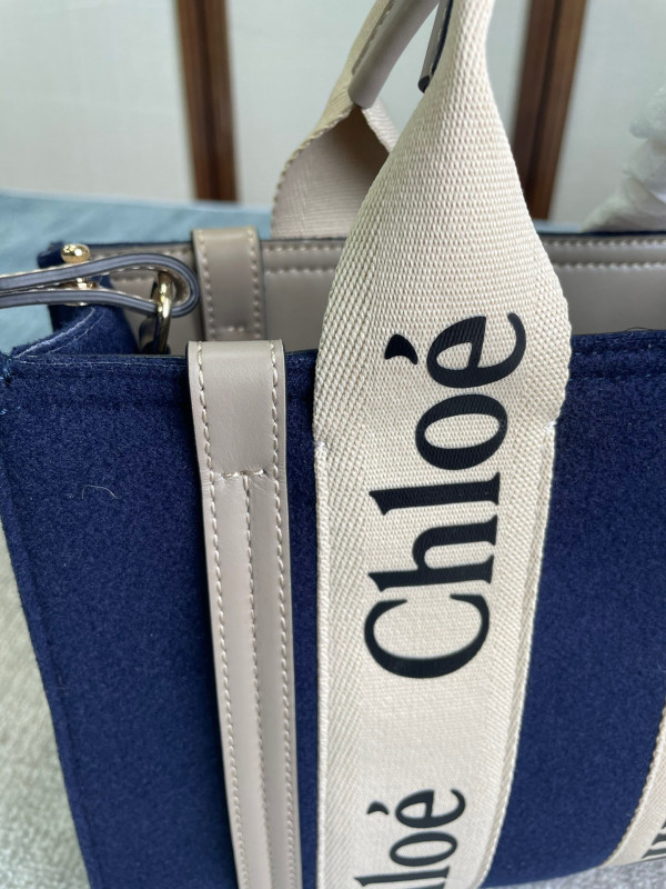 HOT SALE CHLOÉ SMALL WOODY TOTE BAG WITH STRAP