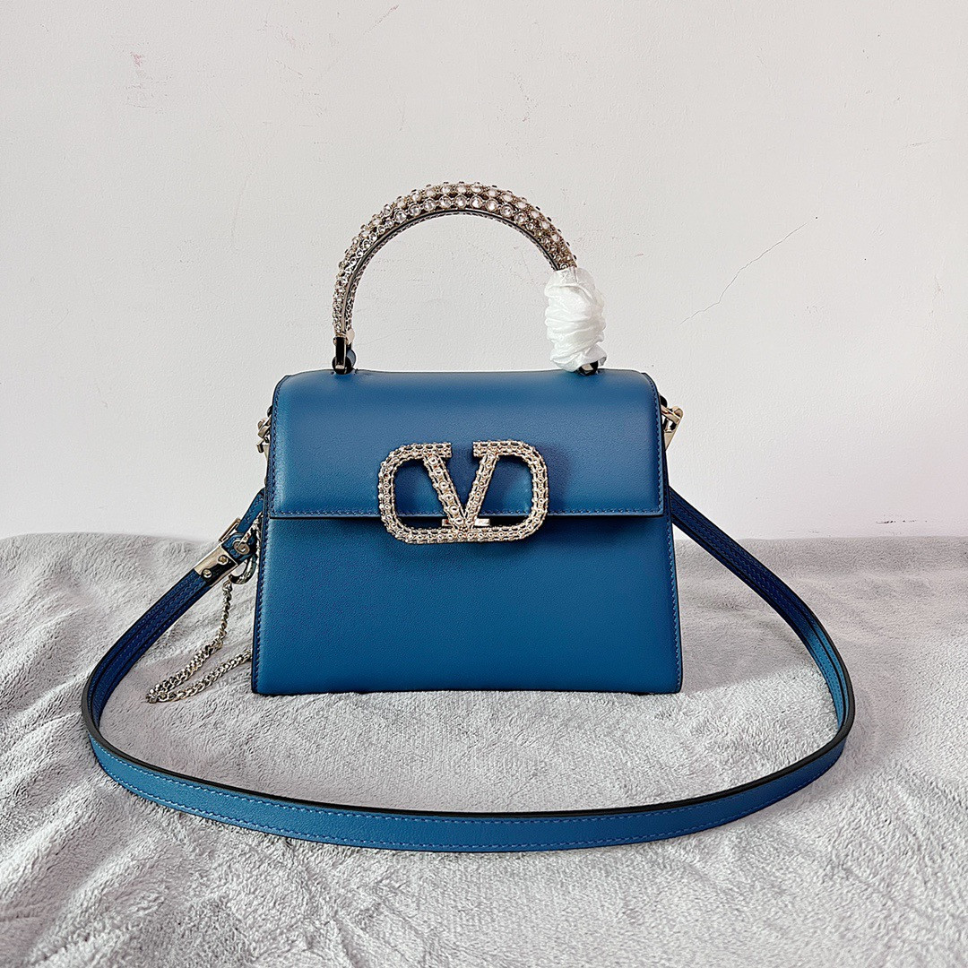 HOT SALE VALENTINO SMALL VSLING GRAINY CALFSKIN HANDBAG