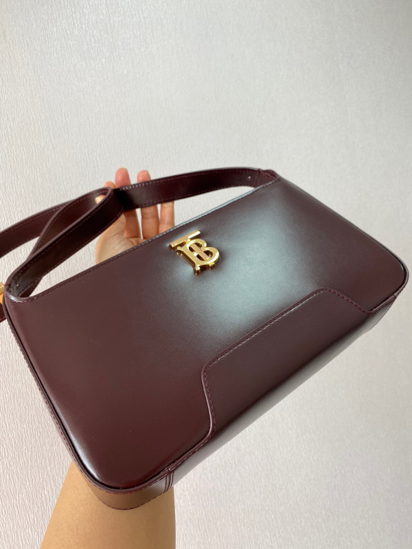 HOT SALE BURBERRY Leather TB Shoulder Bag