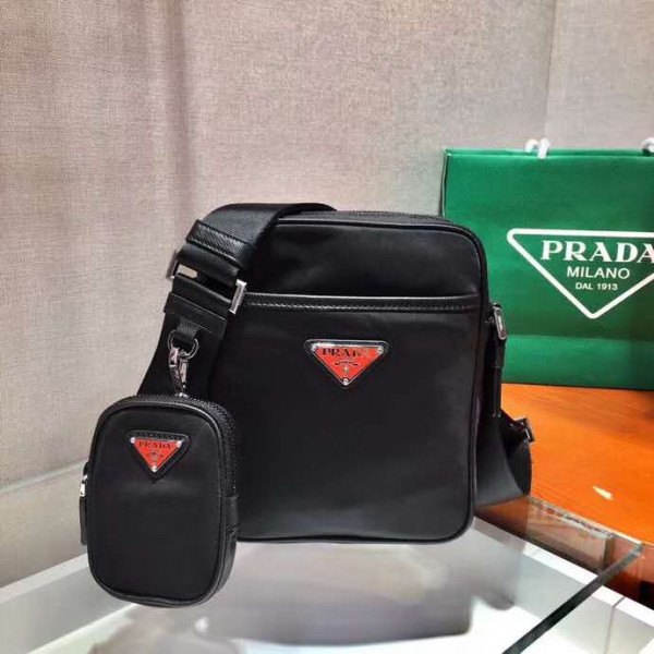 HOT SALE PRADA Re-Nylon and Saffiano leather shoulder bag