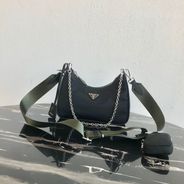 HOT SALE PRADA NYLON HOBO BAG