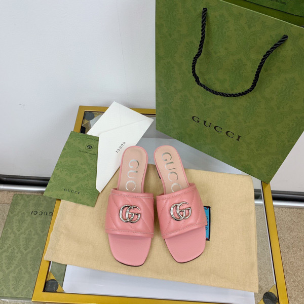 HOT SALE GUCCI Women's slide with Double G