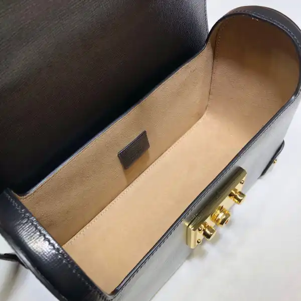 GUCCI Padlock GG small bamboo shoulder bag