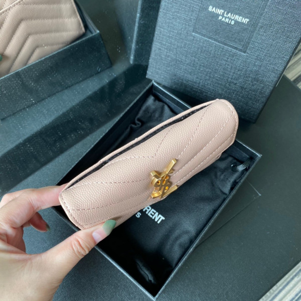 [FREE SHIPPING] YSL MONOGRAM SMALL ENVELOPE WALLET IN