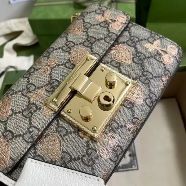 GUCCI padlock small berry shoulder bag