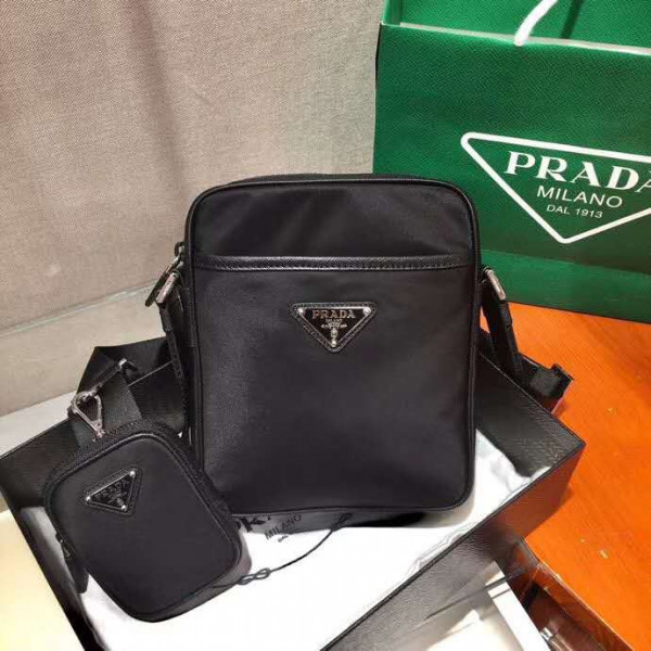 HOT SALE PRADA Re-Nylon and Saffiano leather shoulder bag