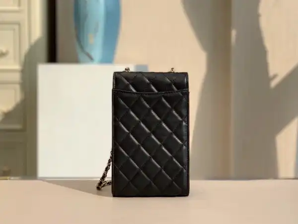 First Bag Ru CHANEL PHONE HOLDER WITH CHAIN