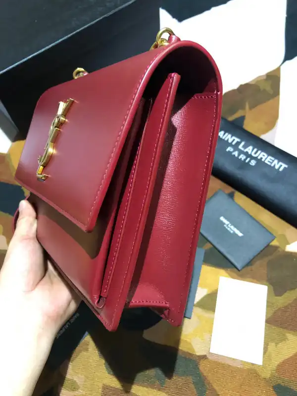 YSL MEDIUM SUNSET SATCHEL IN SMOOTH LEATHER