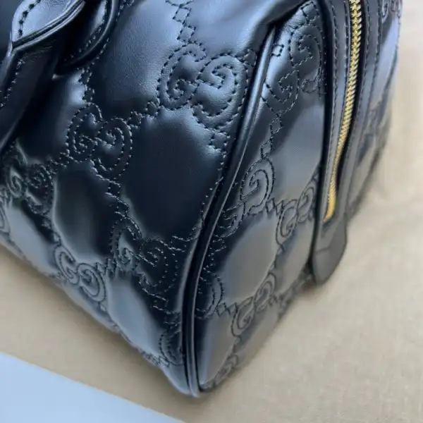 GUCCI GG matelassé leather top handle bag