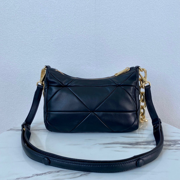 HOT SALE PRADA System nappa leather patchwork bag