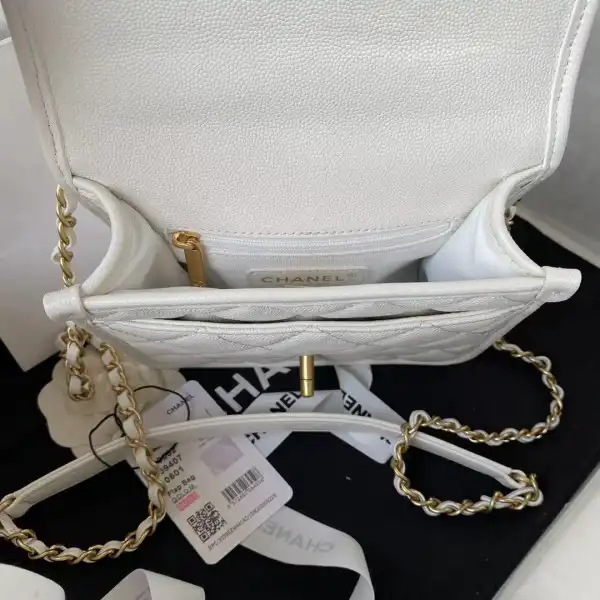 CHANEL SMALL FLAP BAG WITH TOP HANDLE