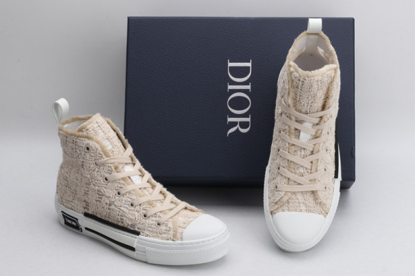 HOT SALE dior B23 OBLIQUE HIGH TOP SNEAKER