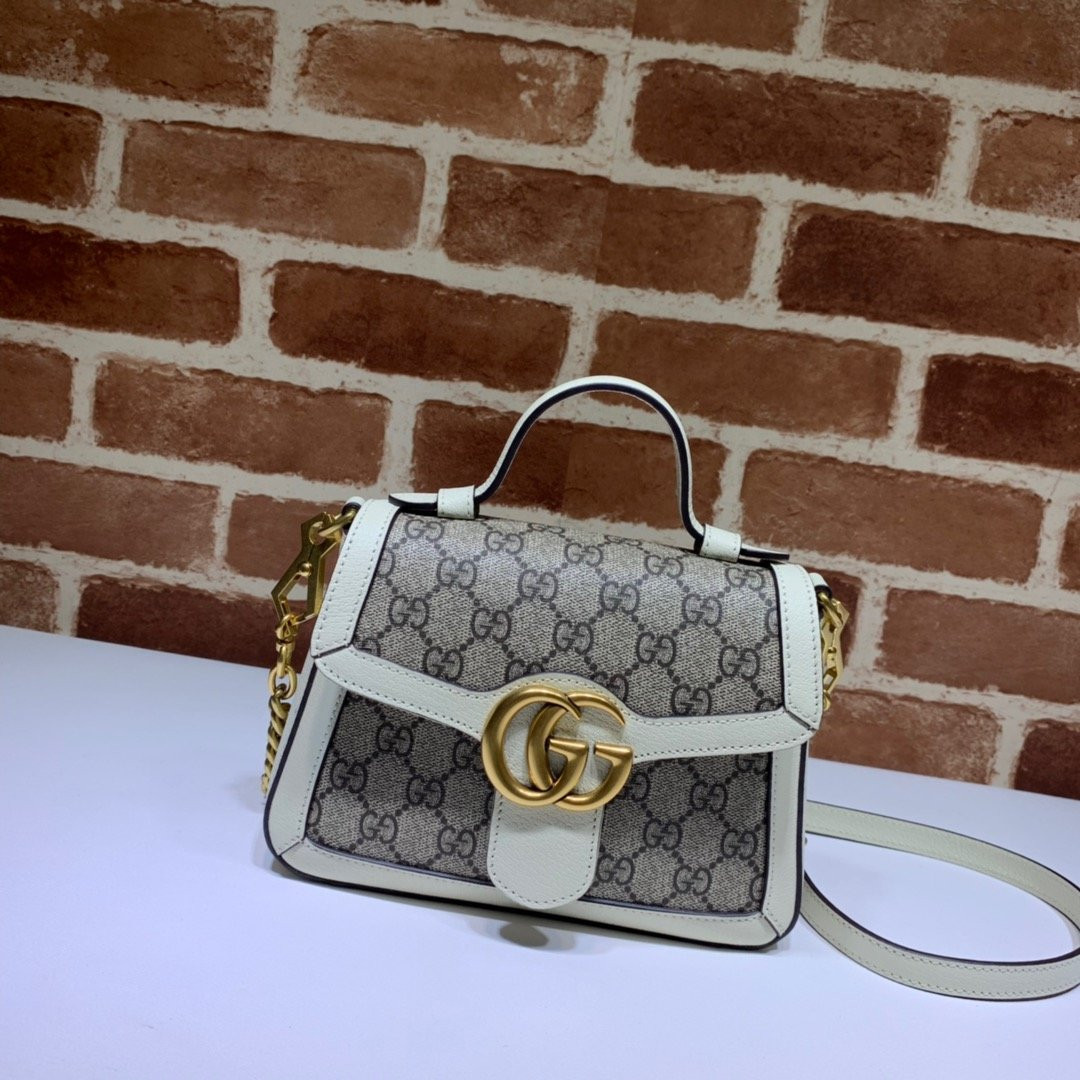 HOT SALE GUCCI GG Marmont mini top handle bag