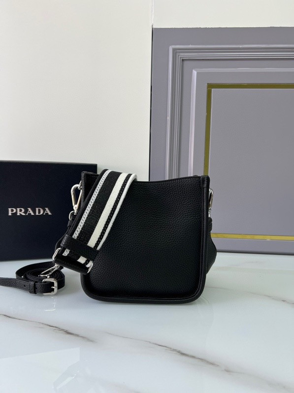 HOT SALE PRADA Leather mini shoulder bag