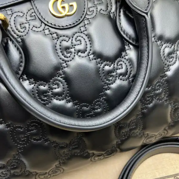 GUCCI GG matelassé leather top handle bag