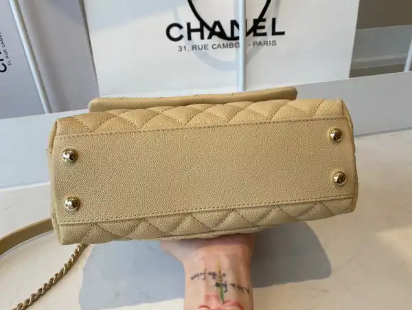 CHANEL FLAP BAG WITH TOP HANDLE