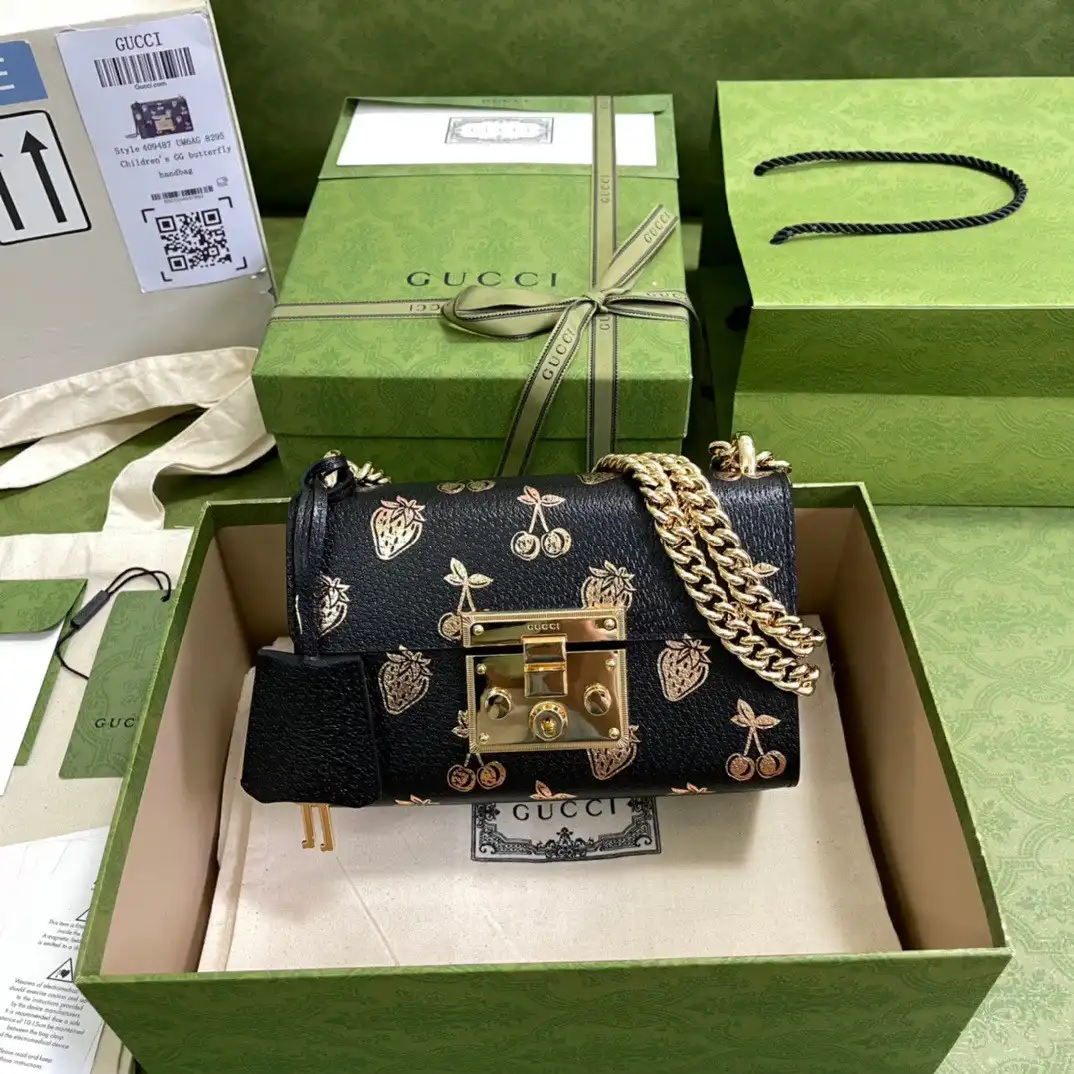 REP GUCCI padlock small berry shoulder bag