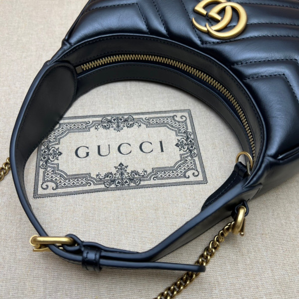 HOT SALE GUCCI GG Marmont half-moon-shaped mini bag