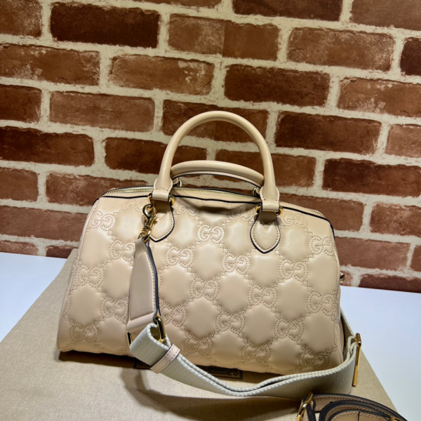 HOT SALE GUCCI GG matelassé leather top handle bag