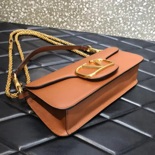 VALENTINO LOCÒ CALFSKIN SHOULDER BAG