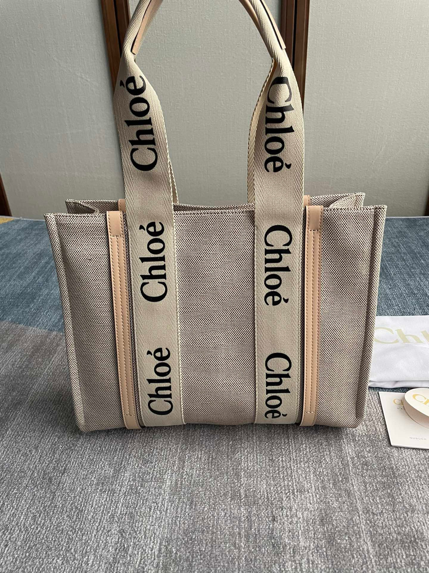 HOT SALE CHLOÉ MEDIUM WOODY TOTE BAG