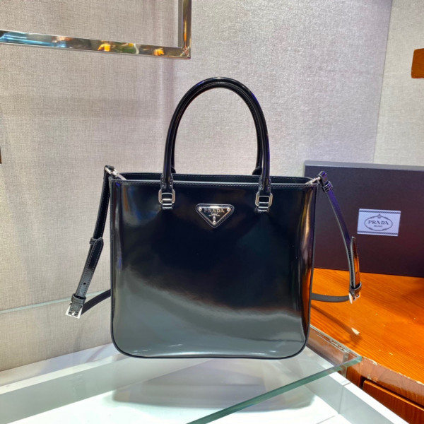 HOT SALE PRADA LARGE brushed leather tote