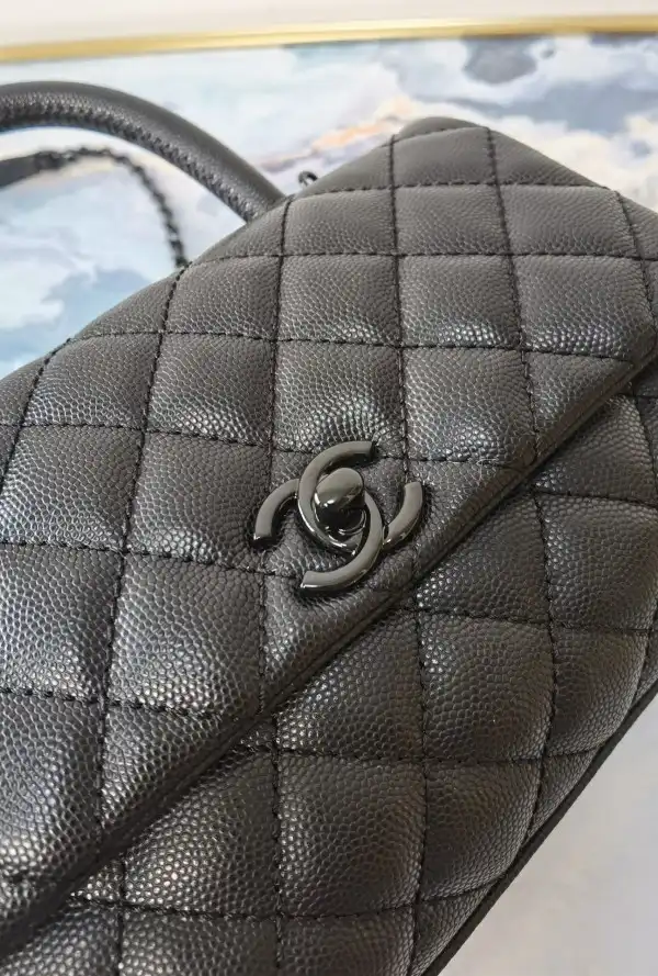 CHANEL FLAP BAG WITH TOP HANDLE