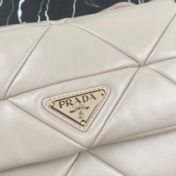 HOT SALE PRADA System nappa leather patchwork bag