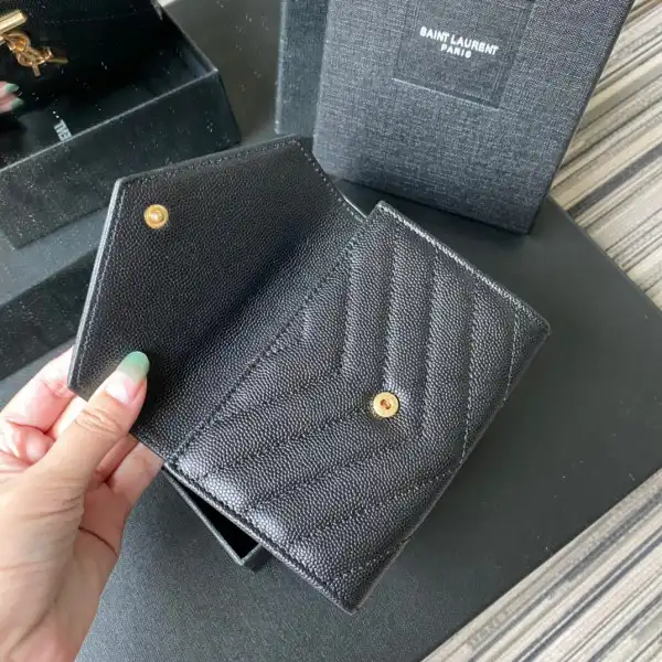 YSL MONOGRAM SMALL ENVELOPE WALLET IN