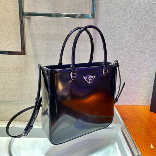 HOT SALE PRADA LARGE brushed leather tote