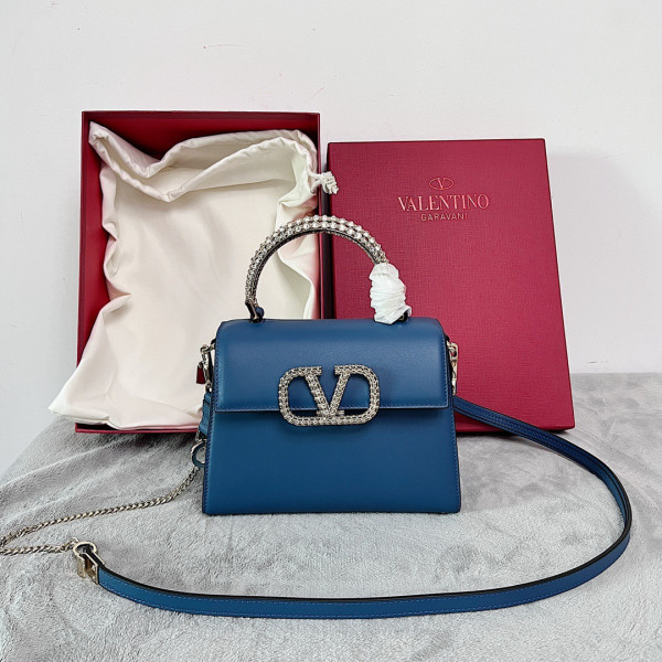 HOT SALE VALENTINO SMALL VSLING GRAINY CALFSKIN HANDBAG