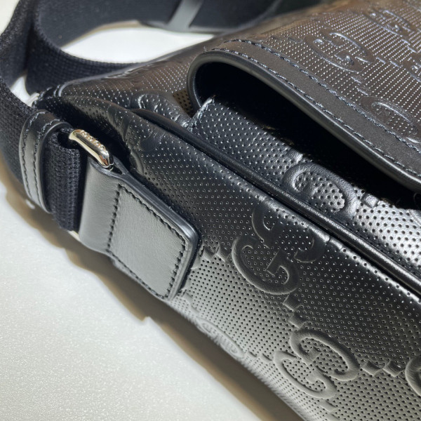 HOT SALE GUCCI GG embossed messenger bag