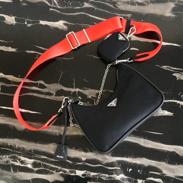 HOT SALE PRADA NYLON HOBO BAG