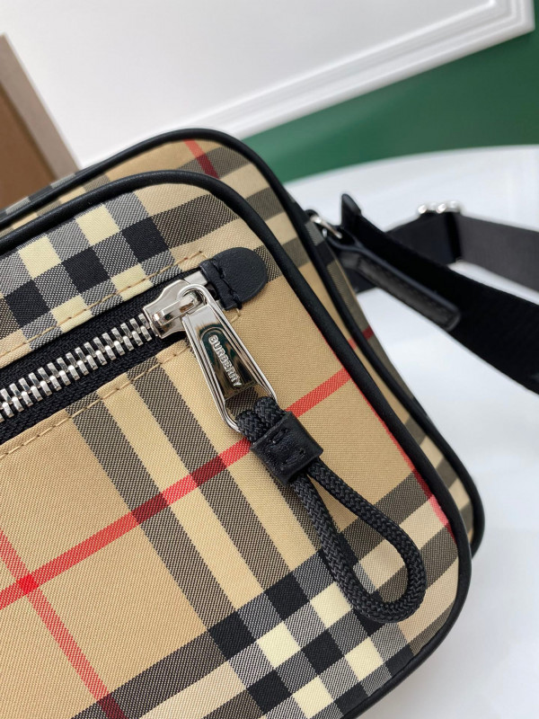 [FREE SHIPPING] BURBERRY Vintage Check and Leather Crossbody Bag