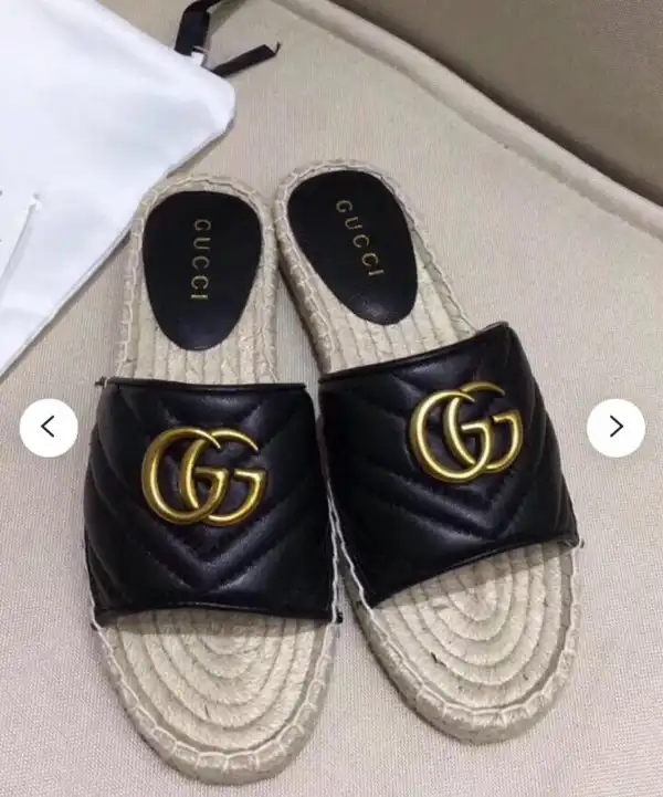 GUCCI Leather espadrille sandal