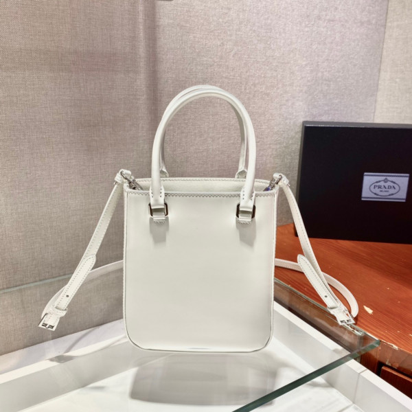 HOT SALE PRADA Small brushed leather tote