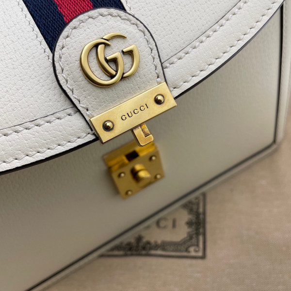 HOT SALE GUCCI Ophidia small top handle bag with Web