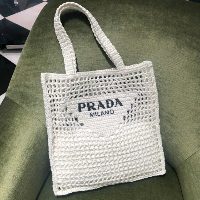 HOT SALE Prada Raffia tote bag