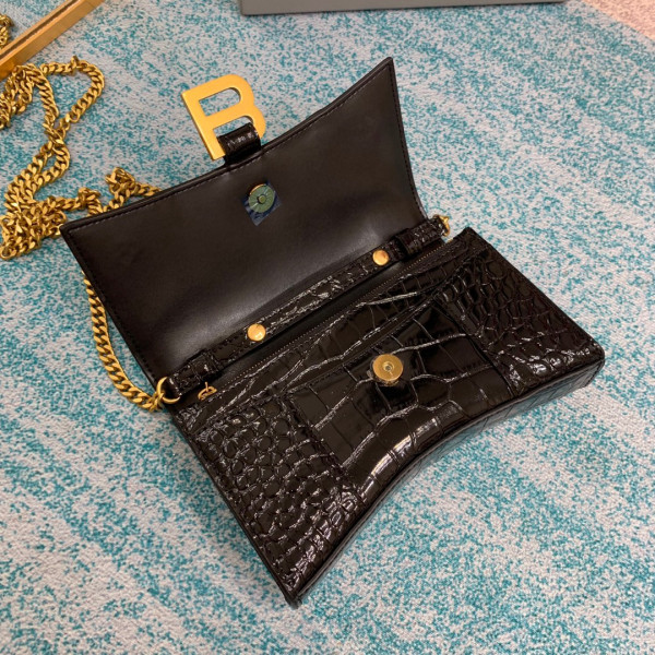 HOT SALE BALENCIAGA HOURGLASS WALLET ON CHAIN