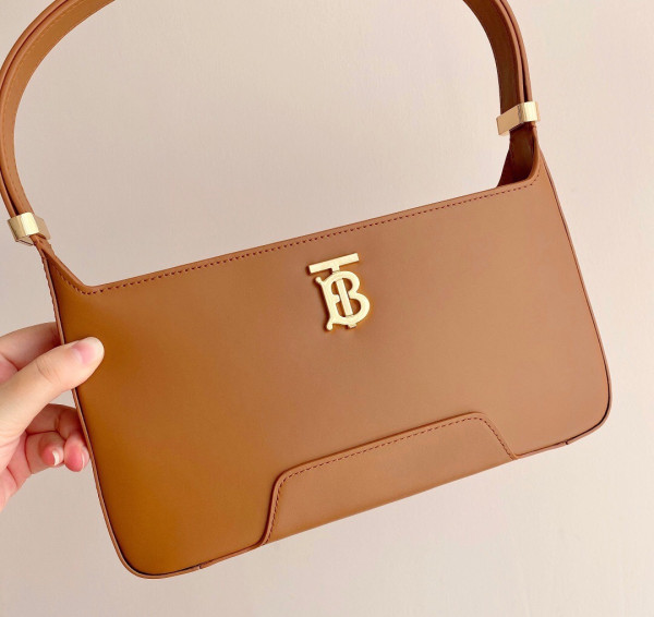 HOT SALE BURBERRY Leather TB Shoulder Bag