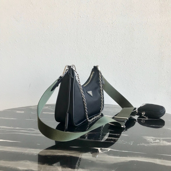 HOT SALE PRADA NYLON HOBO BAG